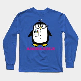 Adorkable Penguin Long Sleeve T-Shirt